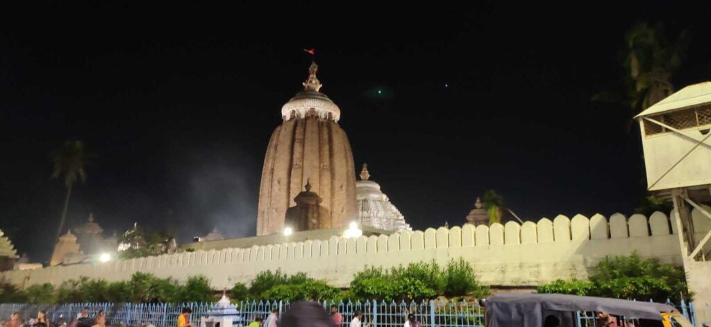 Jagannath Temple Back Side View at Night
